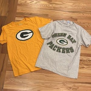 Lot of two Green Bay Packers T shirts